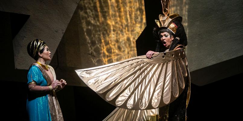 Soojin Moon Sebastian(Aida), Małgorzata Walewska(Amneris), Opera Bałtycka