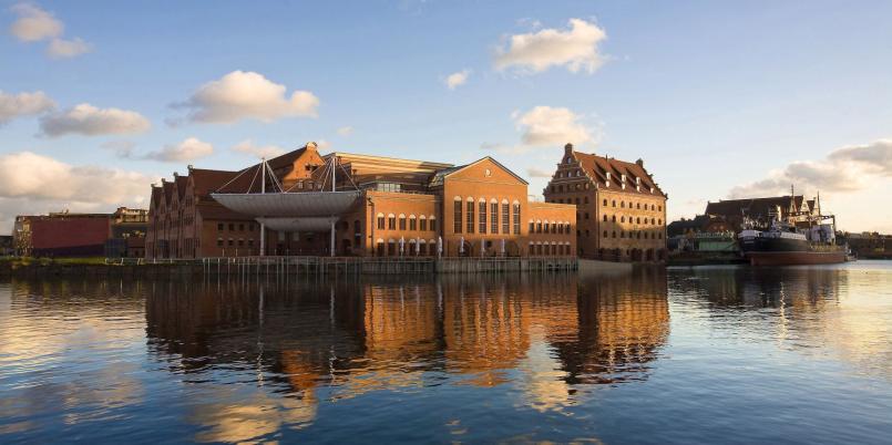 Salon gdański na ołowiance