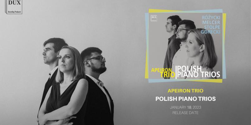 Debiutancki album Apeiron Trio w wytwórni DUX