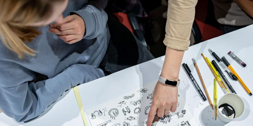 Bałtyckie Spotkania Ilustratorów w Gdańsk, lekcja rysunku