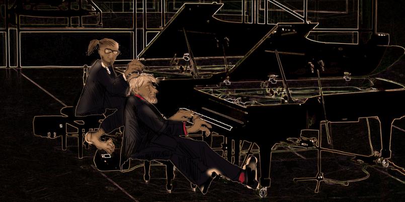 Możdżer i Makowicz, rys. Dorota Pietrzyk