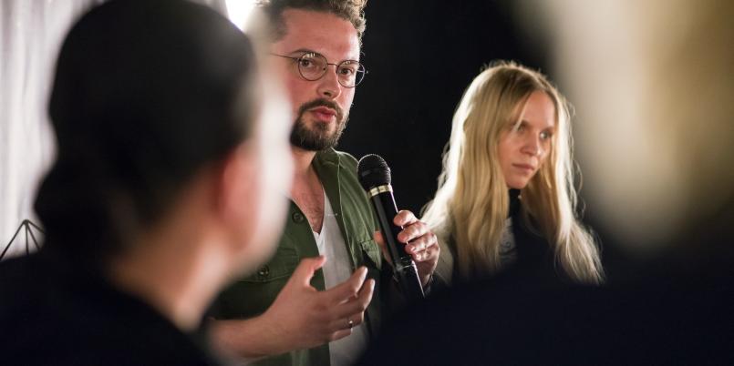 Antoni Komasa łazarkiewicz i Mary Komasa podczas Kina na Granicy